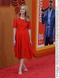 Cast member Angourie Rice attends the premiere of the motion picture comedy thriller The Nice Guys at the TCL Chinese Theatre in the Hollywood section of Los Angeles on May 10, 2016. Storyline: A private eye investigates the apparent suicide of a fading porn star in 1970s Los Angeles and uncovers a conspiracy.  LAP2016051047 JIMxRUYMEN