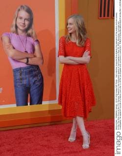 Cast member Angourie Rice attends the premiere of the motion picture comedy thriller The Nice Guys at the TCL Chinese Theatre in the Hollywood section of Los Angeles on May 10, 2016. Storyline: A private eye investigates the apparent suicide of a fading porn star in 1970s Los Angeles and uncovers a conspiracy.  LAP2016051052 JIMxRUYMEN