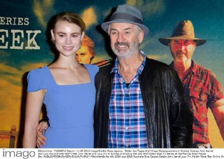 Bilder des Tages Wolf Creek Serienpremiere in Sydney Sydney:John Jarrat and Lucy Fry promote Wolf Creek John Jarrat and Lucy Fry in Sydney promoting the new Wolf Creek Stan TV Series at the Pop-Up Road House Bar.  MitchellexBurke