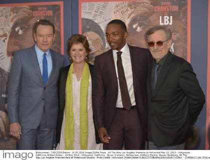 All The Way Los Angeles Premiere in Hollywood May 10, 2016 - Hollywood, California, United States - 10 May 2016 - Hollywood, California - Bryan Cranston, Melissa Leo, Anthony Mackie, Steven Spielberg. All The Way Los Angeles Premiere held at Paramount Studios. Photo Credit: Hollywood United States - ZUMAa123