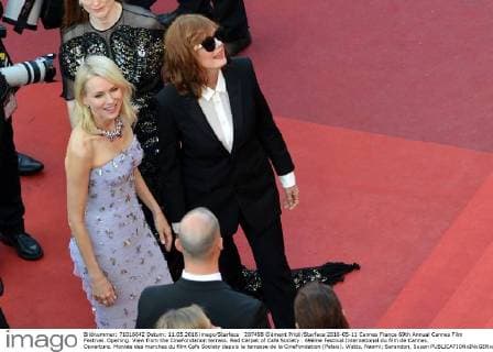 207498 Clément Prioli Starface 2016-05-11 Cannes France 69th Annual Cannes Film Festival. Opening. View from the CineFondation terrass. Red Carpet of Cafe Society . 69ème Festival International du film de Cannes. Ouverture. Montée des marches du film Cafe Society depuis la terrasse de la CineFondation (Palais). Watts, Naomi; Sarandon, Susan  Copyright: xClémentxPriolix STAR_207498_046