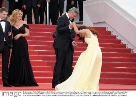 69. Festival de Cannes - George Clooney und Amal Alamuddin bei Money Monster Premiere 69th Cannes Film Festival 2016, Red Carpet film Money Monster . Pictured: George Clooney and wife Amal Alamuddin  AlbertoxTerenghi Cannes