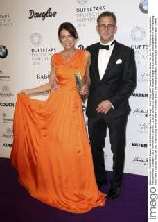 Gerit Kling mit Freund Wolfram Becker bei der 24. Verleihung des Deutschen Parfumpreises Duftstars 2016 im Kraftwerk. Berlin, 12.05.2016 Foto:xS.xGabschx xFuturexImage