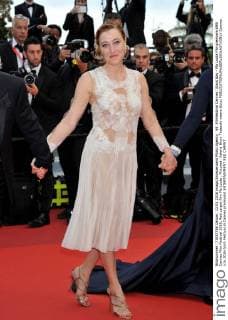 69. Filmfestival Cannes: Slack Bay - Ma Loute Filmpremiere 69th Cannes Film Festival 2016, Red carpet film Ma Loute . Pictured: Valeria Bruni Tedeschi wears Gucci  Cannes