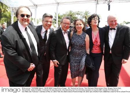 69. Festival de Cannes: Toni Erdmann Filmpremiere Peter Dinges, Maria Köpf, Petra Müller, Klaus Schaefer, Christoph Ott and Alexander This attending the Toni Erdmann premiere during the 69th Cannes Film Festival at the Palais des Festivals in Cannes on May 14, 2016 Foto:xD.xBedrosianx xFuturexImage