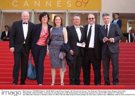 69. Festival de Cannes: Toni Erdmann Filmpremiere Peter Dinges, Maria Köpf, Petra Müller, Klaus Schaefer, Christoph Ott and Alexander Thies attending the Toni Erdmann premiere during the 69th Cannes Film Festival at the Palais des Festivals in Cannes on May 14, 2016 Foto:xD.xBedrosianx xFuturexImage