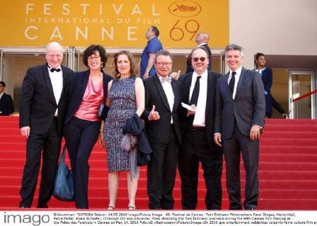 69. Festival de Cannes: Toni Erdmann Filmpremiere Peter Dinges, Maria Köpf, Petra Müller, Klaus Schaefer, Christoph Ott and Alexander Thies attending the Toni Erdmann premiere during the 69th Cannes Film Festival at the Palais des Festivals in Cannes on May 14, 2016 Foto:xD.xBedrosianx xFuturexImage