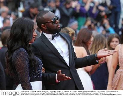 69. Festival de Cannes: The BFG Filmpremiere Ma tre Gims (R) and DemDem arrive on the red carpet before the screening of the film The BFG at the 69th annual Cannes International Film Festival in Cannes, France on May 14, 2016.  CAN20160514801 DAVIDxSILPA