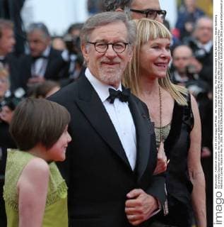 69. Festival de Cannes: The BFG Filmpremiere Ruby Barnhill (L), Steven Spielberg (C) and Kate Capshaw arrive on the red carpet before the screening of the film The BFG at the 69th annual Cannes International Film Festival in Cannes, France on May 14, 2016.  CAN20160514811 DAVIDxSILPA