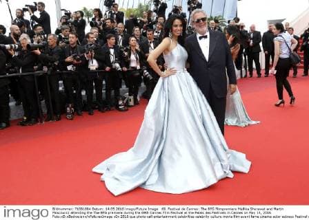 69. Festival de Cannes: The BFG Filmpremiere Mallika Sherawat and Martin Moscowicz attending the The BFG premiere during the 69th Cannes Film Festival at the Palais des Festivals in Cannes on May 14, 2016 Foto:xD.xBedrosianx xFuturexImage