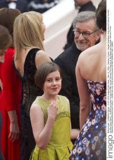May 14, 2016 - Cannes, France - Steven Spielberg, Ruby Barnhill attend The BFG (Le Bon Gros Geant - Le BGG) premiere during the 69th annual Cannes Film Festival at the Palais des Festivals. Cannes France - ZUMAc162