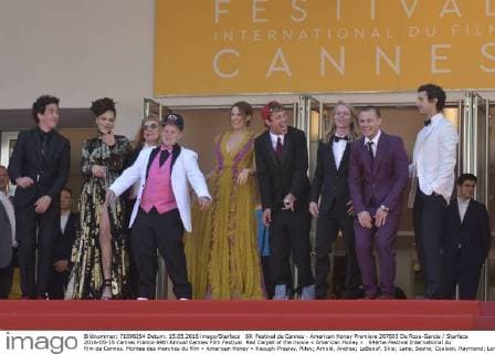 69. Festival de Cannes - American Honey Premiere 207665 De Rosa-Garcia Starface 2016-05-15 Cannes France 69th Annual Cannes Film Festival. Red Carpet of the movie « American Honey » . 69ème Festival International du film de Cannes. Montee des marches du film « American Honey » Keough-Presley, Riley; Arnold, Andrea; LaBeouf, Shia; Lane, Sasha; Coalson, Raymond; Lombardi, Mccaul; Stone, Isaiah  Copyright: xDexRosa-Garciax xStarfacex STAR_207665_024