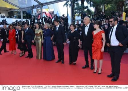 69th Cannes Film Festival 2016, Red Carpet film Mal de Pierres . Pictured: Cast  SimonexComi Cannes