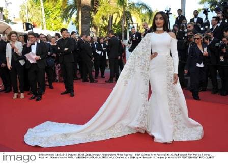 69th Cannes Film Festival 2016, Red carpet film Mal de Pierres . Pictured: Sonam Kapoo  Cannes