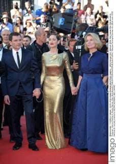 69th Cannes Film Festival 2016, Red Carpet film Mal de pierre . Pictured: Marion Cotillard, Nicole Garcia, Alex Brendemuhl  AlbertoxTerenghi Cannes