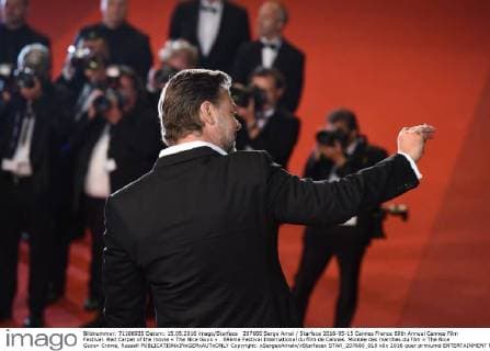 207680 Serge Arnal Starface 2016-05-15 Cannes France 69th Annual Cannes Film Festival. Red Carpet of the movie « The Nice Guys » . 69ème Festival International du film de Cannes. Montée des marches du film « The Nice Guys» Crowe, Russell  Copyright: xSergexArnalx xStarfacex STAR_207680_018