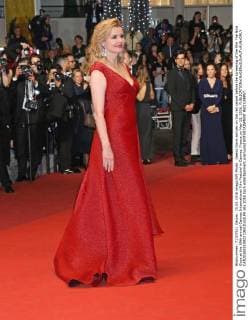 Geena Davis arrives on the red carpet before the screening of the film The Nice Guys at the 69th annual Cannes International Film Festival in Cannes, France on May 15, 2016.  CAN20160515922 DAVIDxSILPA