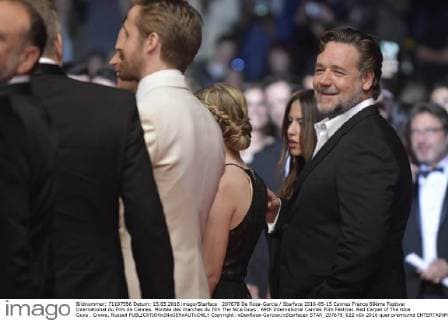 207678 De Rosa-Garcia Starface 2016-05-15 Cannes France 69ème Festival International du Film de Cannes. Montée des marches du film The Nice Guys . 69th International Cannes Film Festival. Red Carpet of The Nice Guys . Crowe, Russell  Copyright: xDexRosa-Garciax xStarfacex STAR_207678_022