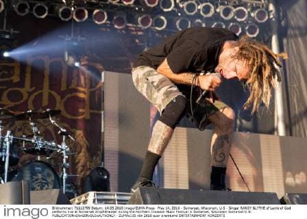 May 14, 2016 - Somerset, Wisconsin, U.S - Singer RANDY BLYTHE of Lamb of God performs live at Somerset Amphitheater during the Northern Invasion Music Festival in Somerset, Wisconsin Somerset U.S. - ZUMAs135