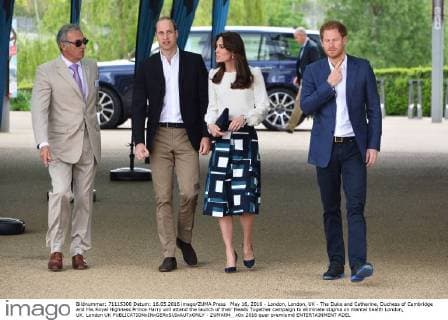 May 16, 2016 - London, London, UK - The Duke and Catherine, Duchess of Cambridge and His Royal Highness Prince Harry will attend the launch of their Heads Together campaign to eliminate stigma on mental health London, UK. London UK  - ZUMAl94_