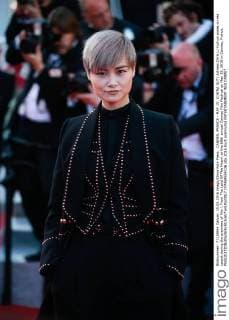 CANNES, FRANCE - MAY 15: (CHINA OUT) Actress Chris Li Yuchun poses on red carpet during the premiere of film From The Land Of The Moon at the 69th annual Cannes Film Festival on May 15, 2016 in Cannes, France.  CFP484554136