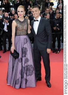 69th Cannes Film Festival 2016, Red Carpet film Loving . Pictured: Hatem Ben Arfa, Angela Donava  AlbertoxTerenghi Cannes