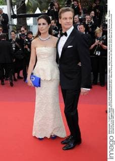 69th Cannes Film Festival 2016, Red Carpet film Loving . Pictured: Colin Firth, Livia Giuggioli  AlbertoxTerenghi Cannes