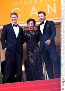 (160516) -- CANNES, May 16, 2016 -- Director Jeff Nichols, cast members Ruth Negga and Joel Edgerton(L to R) pose on the red carpet as they arrive for the screening of film Loving in competition at the 69th Cannes Film Festival in Cannes, France, May 16, 2016. ) FRANCE-CANNES-FILM FESTIVAL-LOVING-RED CARPET JinxYu 