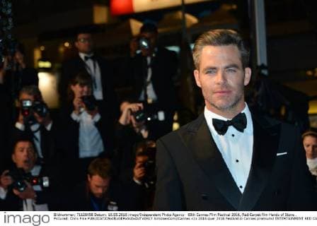 69th Cannes Film Festival 2016, Red Carpet film Hands of Stone . Pictured: Chris Pine  SimonexComi Cannes
