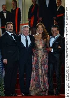 69th Cannes Film Festival 2016, Red Carpet film Hands of Stone . Pictured: Robert De Niro, Grace Hightowe  SimonexComi Cannes