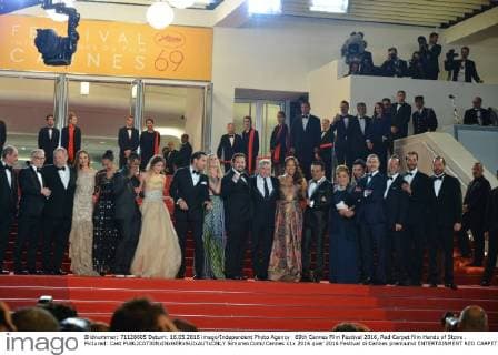 69th Cannes Film Festival 2016, Red Carpet film Hands of Stone . Pictured: Cast  SimonexComi Cannes