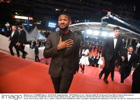 207719 Serge Arnal Starface 2016-05-16 Cannes France 69ème Festival International du Film de Cannes. Montée des marches du film Hands of stone . 69th International Cannes Film Festival. Red Carpet of Hands of stones movie. Raymond IV, Usher Terry ( Usher )  Copyright: xSergexArnalx xStarfacex STAR_207719_008