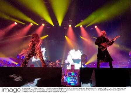 May 14, 2016 - Somerset, Wisconsin, U.S - ROB ZOMBIE (L) and JOHN 5 perform live at Somerset Amphitheater during the Northern Invasion Music Festival in Somerset, Wisconsin Somerset U.S. - ZUMAs135