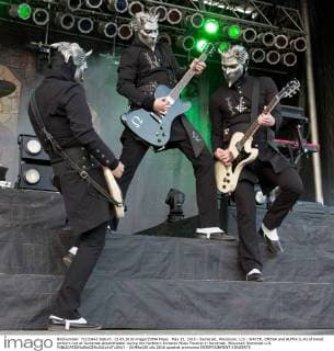 May 15, 2016 - Somerset, Wisconsin, U.S - WATER, OMEGA and ALPHA (L-R) of Ghost perform live at Somerset Amphitheater during the Northern Invasion Music Festival in Somerset, Wisconsin Somerset U.S. - ZUMAs135