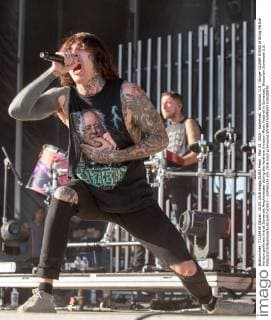 May 15, 2016 - Somerset, Wisconsin, U.S - Singer OLIVER SYKES of Bring Me the Horizon performs live at Somerset Amphitheater during the Northern Invasion Music Festival in Somerset, Wisconsin Somerset U.S. - ZUMAs135