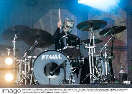May 15, 2016 - Somerset, Wisconsin, U.S - Drummer EARTH of Ghost performs live at Somerset Amphitheater during the Northern Invasion Music Festival in Somerset, Wisconsin Somerset U.S. - ZUMAs135