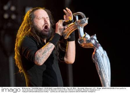 May 15, 2016 - Somerset, Wisconsin, U.S - Singer JONATHAN DAVIS of Korn performs live at Somerset Amphitheater during the Northern Invasion Music Festival in Somerset, Wisconsin Somerset U.S. - ZUMAs135