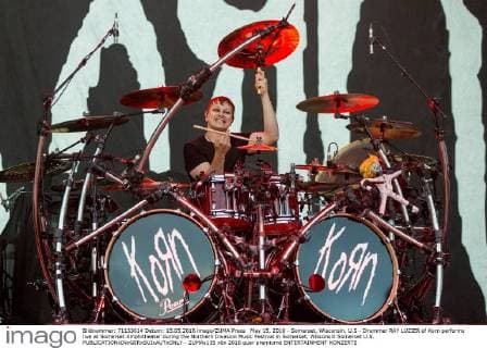 May 15, 2016 - Somerset, Wisconsin, U.S - Drummer RAY LUZIER of Korn performs live at Somerset Amphitheater during the Northern Invasion Music Festival in Somerset, Wisconsin Somerset U.S. - ZUMAs135