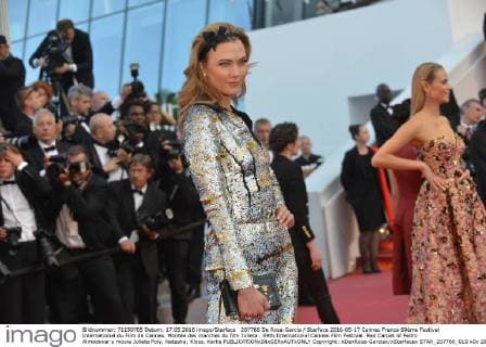 207766 De Rosa-Garcia Starface 2016-05-17 Cannes France 69ème Festival International du Film de Cannes. Montée des marches du film Julieta . 69th International Cannes Film Festival. Red Carpet of Pedro Almodovar s movie Julieta Poly, Natasha; Kloss, Karlie  Copyright: xDexRosa-Garciax xStarfacex STAR_207766_010