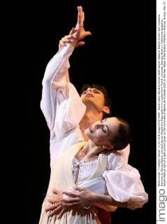 Rome Opera House principal ballet dancer Rebecca Bianchi (front) and Compania Nacional de Danza (Spain) principal dancer Alessandro Riga perform in a scene from French composer Georges Bizet s L Arlesienne staged by Roland Petit as part of a gala concert given by the nominees of Benois de la Danse-2016 on the New Stage of the Bolshoi Theatre in Moscow, Russia, May 17, 2016. Sergei Bobylev TASS  TS023801