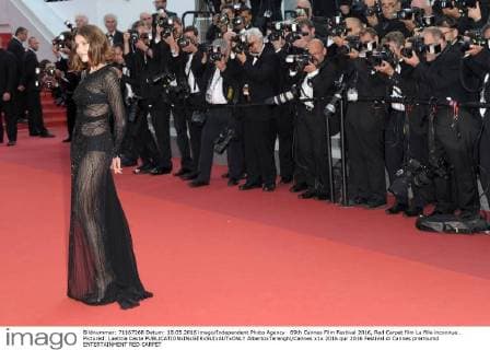 69th Cannes Film Festival 2016, Red Carpet film La fille inconnue . Pictured: Laetitia Casta  AlbertoxTerenghi Cannes