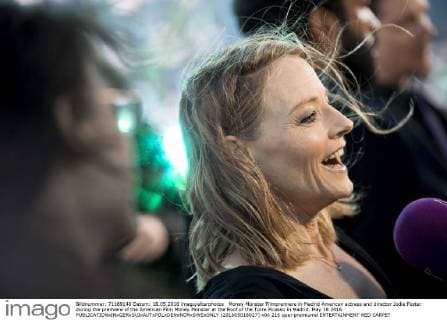 Money Monster Filmpremiere in Madrid American actress and director Jodie Foster during the premiere of the American Film Money Monster at the Roof of the Torre Picasso in Madrid. May 18 2016.  (201605018027)