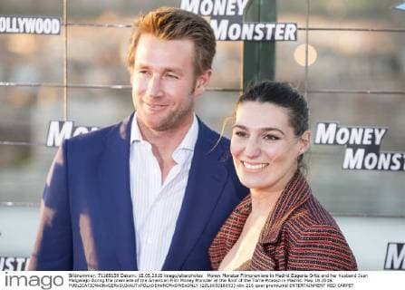 Money Monster Filmpremiere in Madrid Eugenia Ortiz and her husband Juan Melgarejo during the premiere of the American Film Money Monster at the Roof of the Torre Picasso in Madrid. May 18 2016.  (201605018053)
