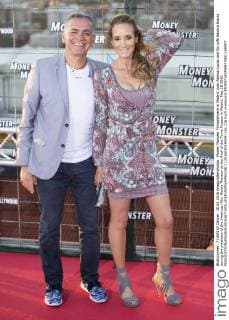 Money Monster Filmpremiere in Madrid Juan Ramon Lucas and his wife Sandra Ibarra during the premiere of the American Film Money Monster at the Roof of the Torre Picasso in Madrid. May 18 2016.  (201605018054)