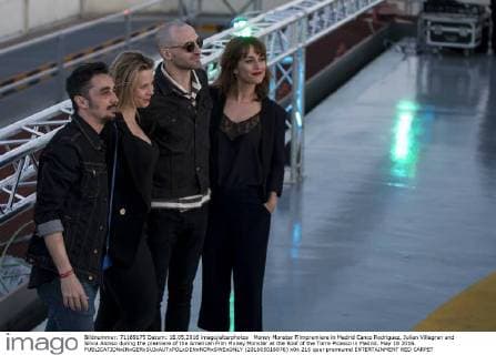 Money Monster Filmpremiere in Madrid Canco Rodriguez, Julian Villagran and Silvia Alonso during the premiere of the American Film Money Monster at the Roof of the Torre Picasso in Madrid. May 18 2016.  (201605018076)
