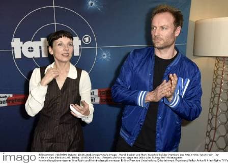 Meret Becker und Mark Waschke bei der Premiere des ARD-Krimis Tatort: Wir - Ihr - Sie im Kino Filmkunst 66. Berlin, 18.05.2016 Foto:xFredericx xFuturexImage