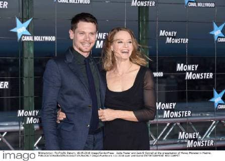 Jodie Foster and Jack O Connell at the presentation of Money Monster in Madrid.  DiegoxPuerta