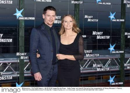 Jodie Foster and Jack O Connell at the presentation of Money Monster in Madrid.  DiegoxPuerta