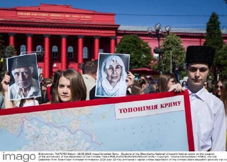 Students of the Shevchenko National University hold an action on the occasion of the anniversary of the deportation of the Crimean Tatars  Copyright: ChumachenkoxAlexey 459621