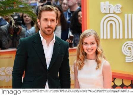 May 19, 2016 - London, London, UK - RYAN GOSLING and ANGOURIE RICE attend The Nice Guys UK film premiere. London, UK. London UK  - ZUMAl94_